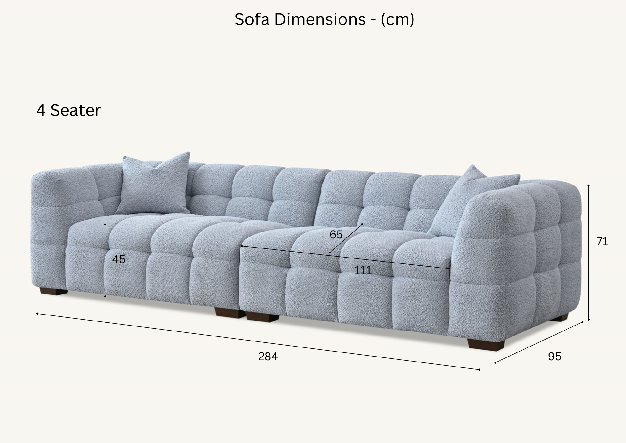 Tribeca Sofa Range in Pearl Boucle