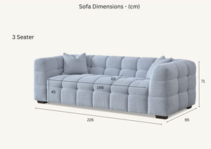Tribeca Sofa Range in Pearl Boucle